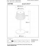 Lampa ogrodowa na stół Justine LED kremowa Lucide