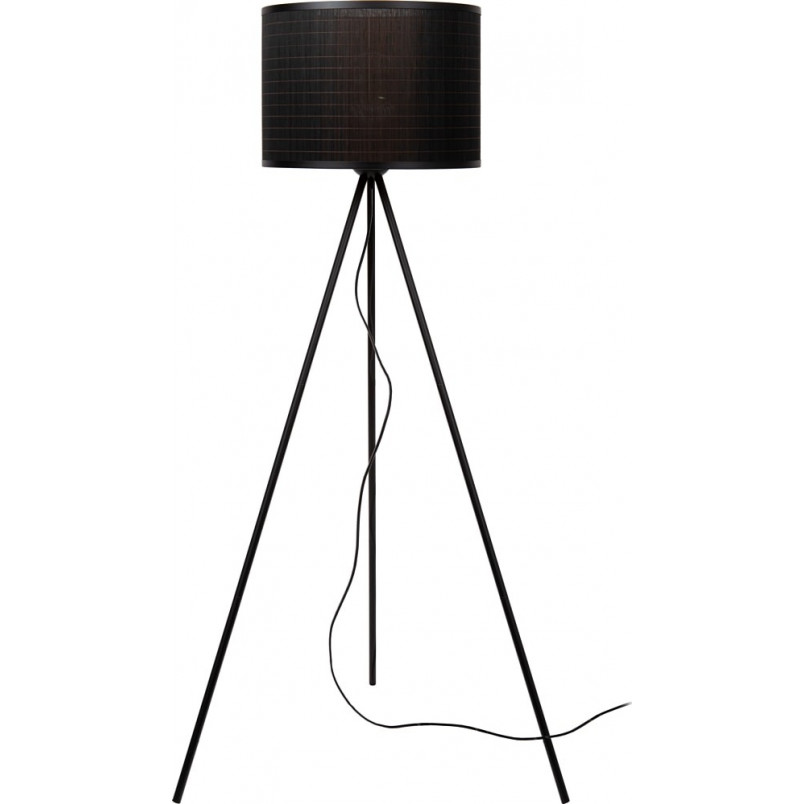 Lampa podłogowa bambusowa Lucide Tagalog | Czarna, Boho