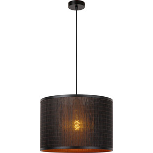 Lampa wisząca bambusowa boho Tagalog 40cm czarna Lucide