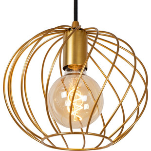 Lampa wisząca druciana kula Danza 25cm matowe złoto Lucide