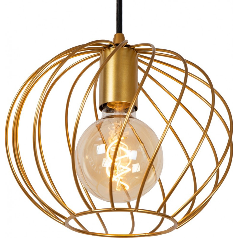 Lampa wisząca druciana kula Danza 25cm matowe złoto Lucide