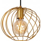 Lampa wisząca druciana kula Danza 25cm matowe złoto Lucide