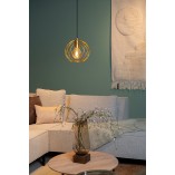 Lampa wisząca druciana kula Danza 25cm matowe złoto Lucide