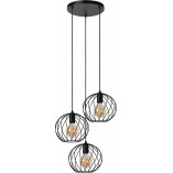 Lampa wisząca Danza | 3 czarne kule | Lucide