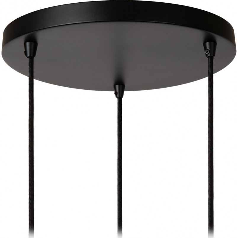 Lampa wisząca Danza | 3 czarne kule | Lucide