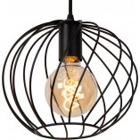 Lampa wisząca 3 druciane kule Danza 130cm czarna Lucide