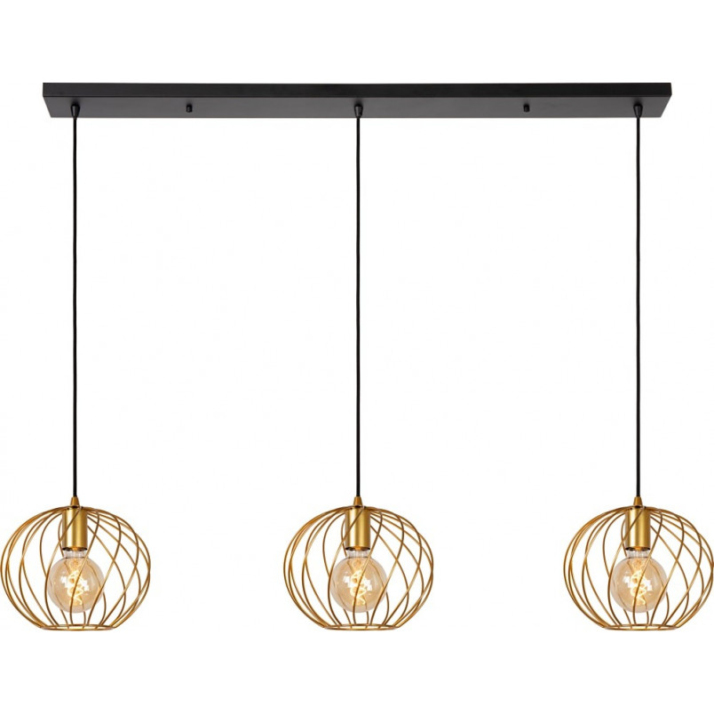 Lampa Wisząca Danza 3 Kule Mosiądz | Lucide