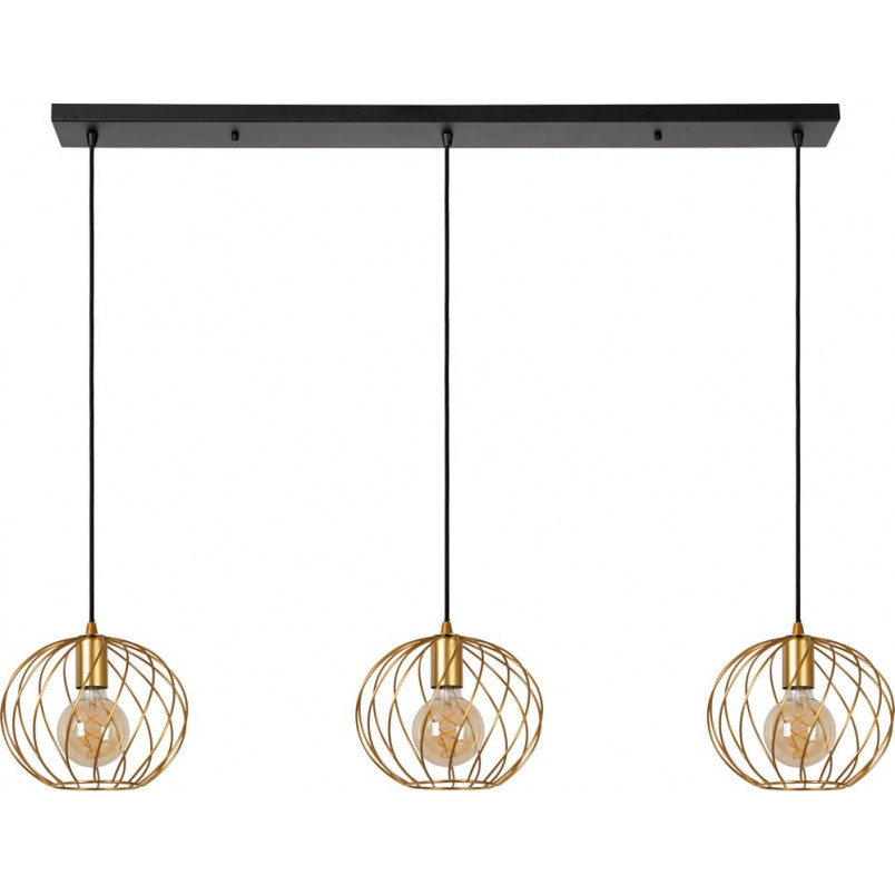 Lampa Wisząca Danza 3 Kule Mosiądz | Lucide