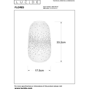 Lampa stołowa Flores biała | Lucide - Elegancki design