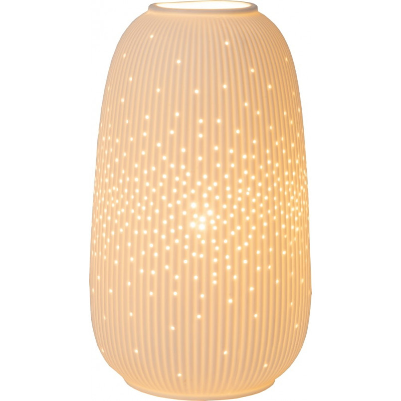 Lampa stołowa porcelanowa Flores 24cm biała Lucide