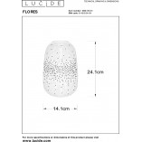 Lampa stołowa porcelanowa Flores 24cm biała Lucide