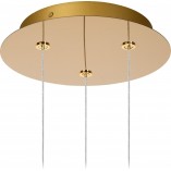 Lampa wisząca glamour Cintra III 25cm przeźroczysty / mosiądz Lucide