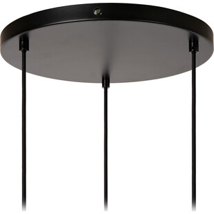 Lampa wisząca 3 szklane kule Monsaraz zielony / bursztynowy Lucide