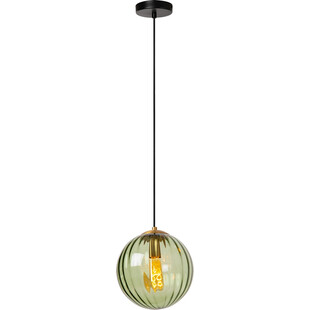 Lampa wisząca szklana kula Monsaraz 25cm zielona Lucide