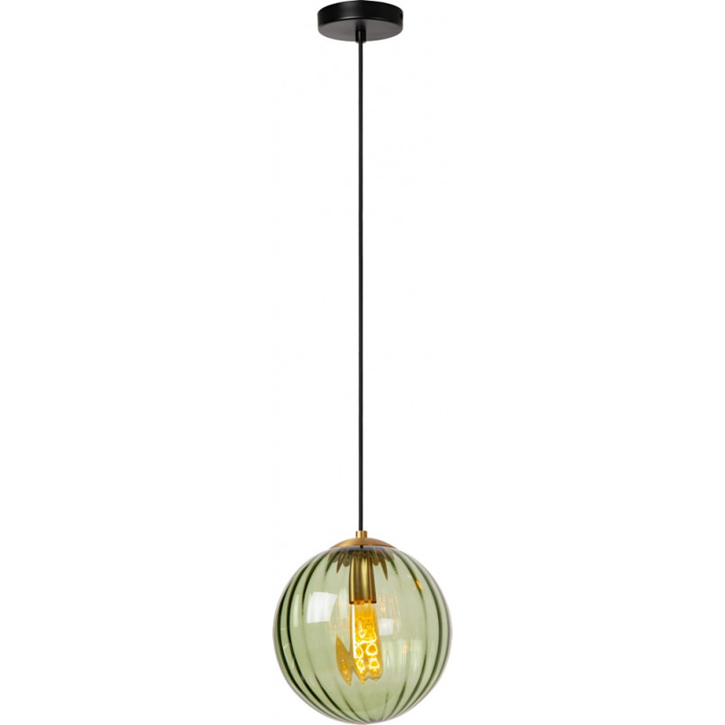 Lampa wisząca szklana kula Monsaraz 25cm zielona Lucide
