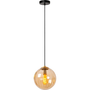 Lampa wisząca szklana kula Monsaraz 25cm bursztynowa Lucide