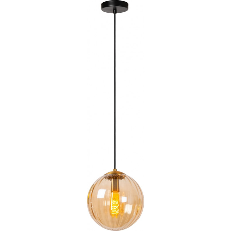 Lampa Wisząca Szklana Kula Monsaraz | Lucide - Bursztynowa