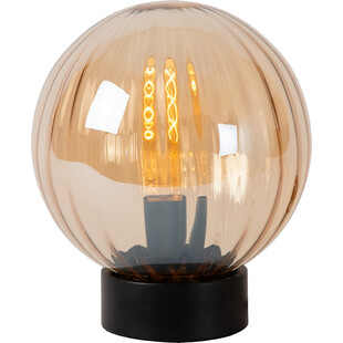 Lampa stołowa szklana kula Monsaraz 25cm bursztynowa Lucide