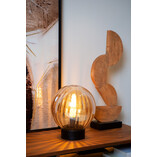Lampa stołowa szklana kula Monsaraz 25cm bursztynowa Lucide