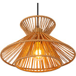 Lampa Wisząca Boho Tasman III | Lucide - Brązowa, Papierowa