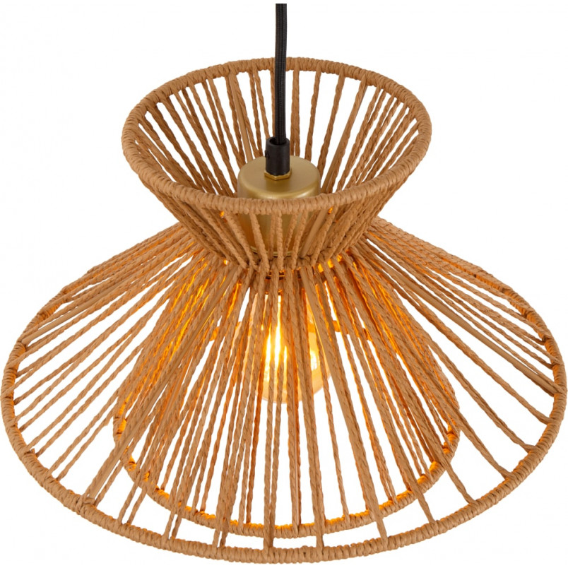 Lampa Wisząca Boho Tasman III | Lucide - Brązowa, Papierowa