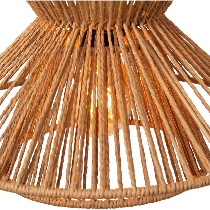 Lampa Wisząca Boho Tasman III | Lucide - Brązowa, Papierowa