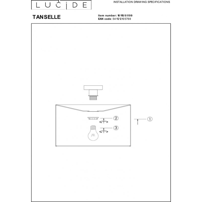 Plafon bambusowy Tanselle 40cm | Lucide - Boho & Eko