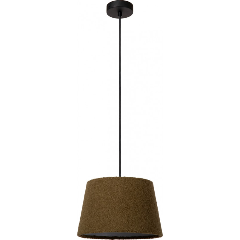 Lampa wisząca zielona Woolly Lucide | E27, regulowana wysokość
