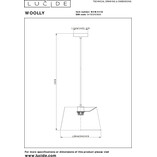 Lampa wisząca zielona Woolly Lucide | E27, regulowana wysokość