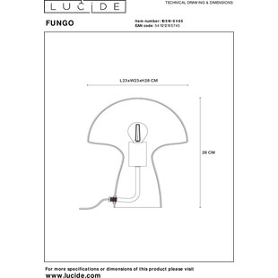 Lampa Lucide Fungo - Szklana, Dymiona | Design i Styl