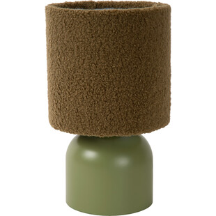 Lampa stołowa z wełnianym kloszem Woolly zielona Lucide