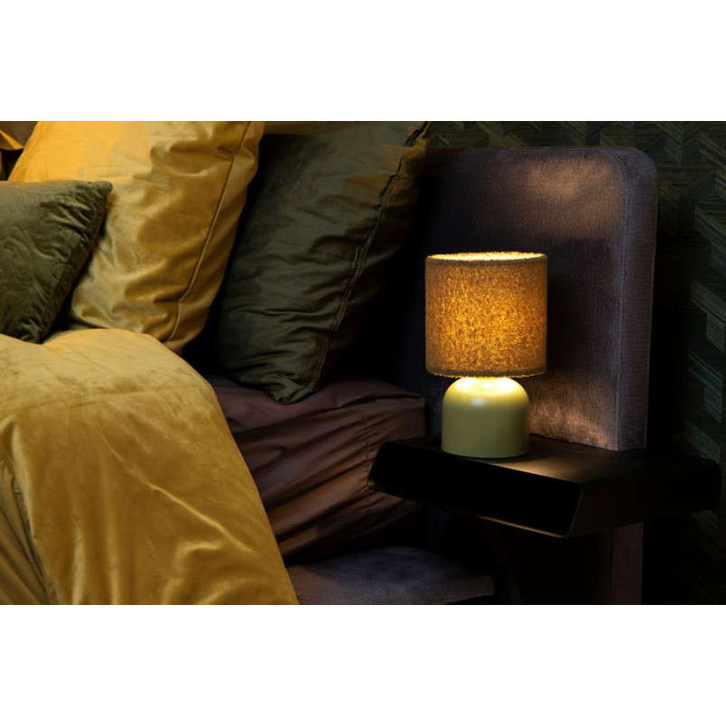 Lampa stołowa Woolly zielona Lucide | Elegancki design
