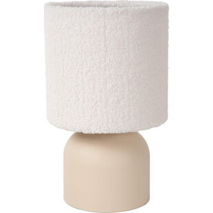 Lampa stołowa z wełnianym kloszem Woolly kremowa Lucide