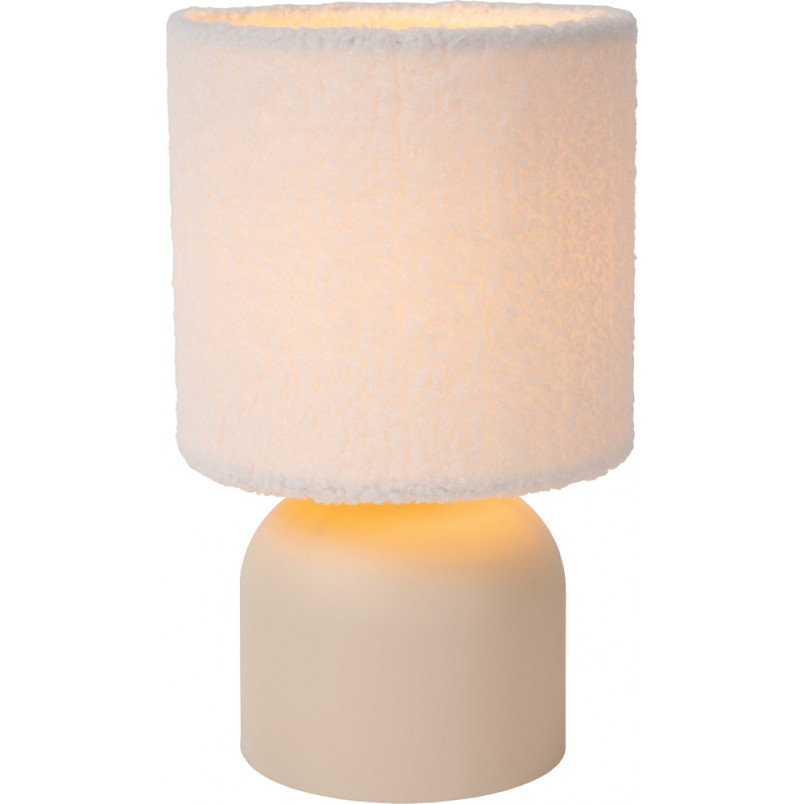 Lampa stołowa Woolly kremowa Lucide | Elegancki design
