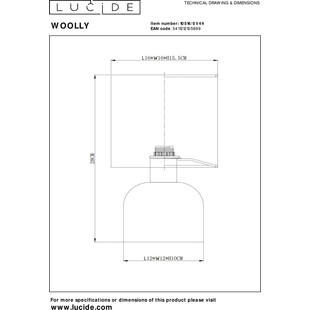 Lampa stołowa z wełnianym kloszem Woolly żółta Lucide