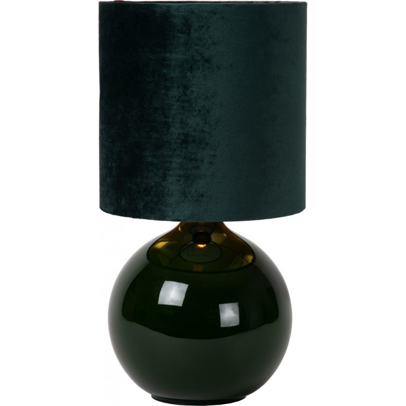 Lampa stołowa zielona Esterad Lucide - Szkło, tkanina | Sklep
