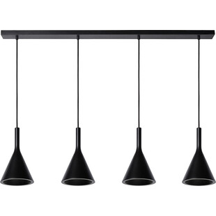 Lampa Wisząca Betonowa Gipsy | Lucide | 120cm | Czarna