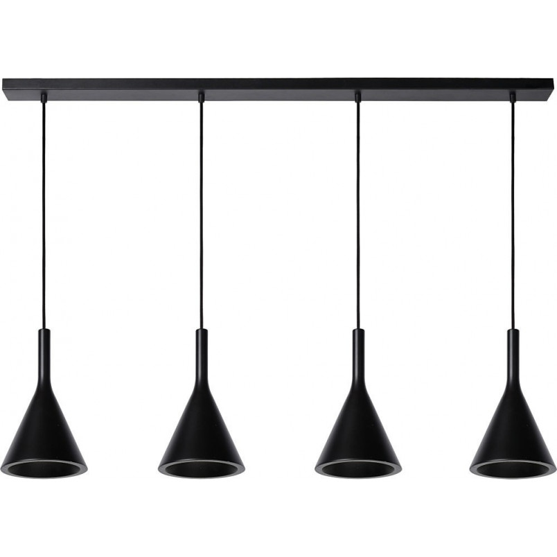 Lampa Wisząca Betonowa Gipsy | Lucide | 120cm | Czarna