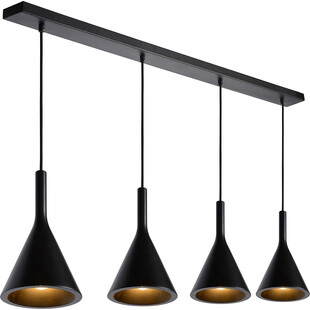 Lampa Wisząca Betonowa Gipsy | Lucide | 120cm | Czarna