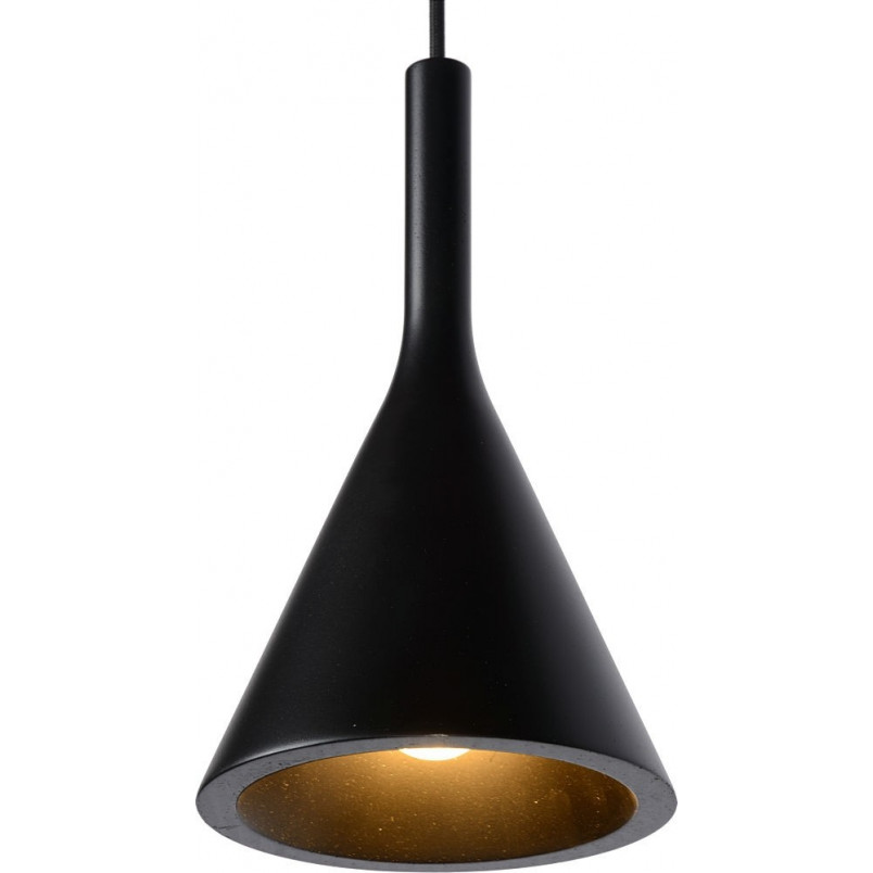 Lampa Wisząca Betonowa Gipsy | Lucide | 120cm | Czarna