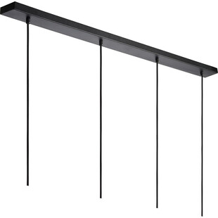 Lampa Wisząca Betonowa Gipsy | Lucide | 120cm | Czarna