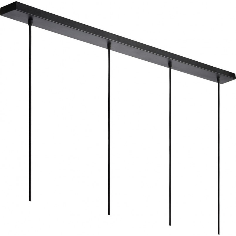 Lampa Wisząca Betonowa Gipsy | Lucide | 120cm | Czarna