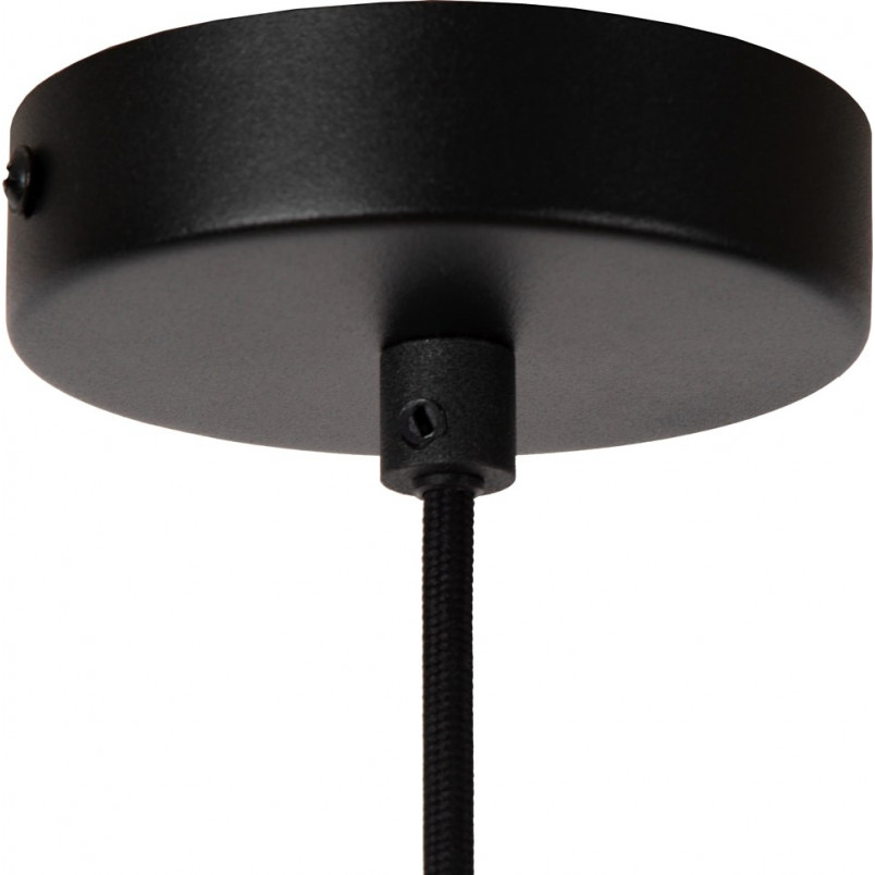 Lampa wisząca z 3 abażurami Gregory 34cm czarna Lucide