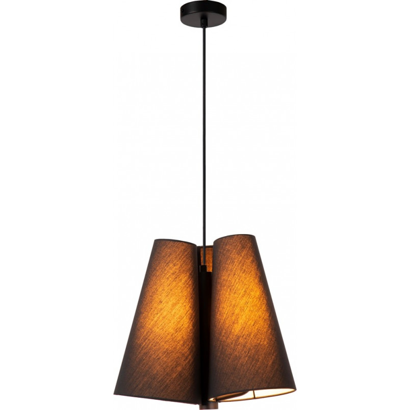 Lampa wisząca z 3 abażurami Gregory 34cm czarna Lucide