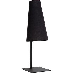 Lampa stołowa z abażurem Gregory czarna Lucide