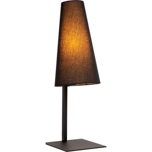Lampa stołowa z abażurem Gregory czarna Lucide