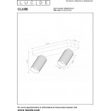 Reflektor sufitowy Clubs II biały Lucide