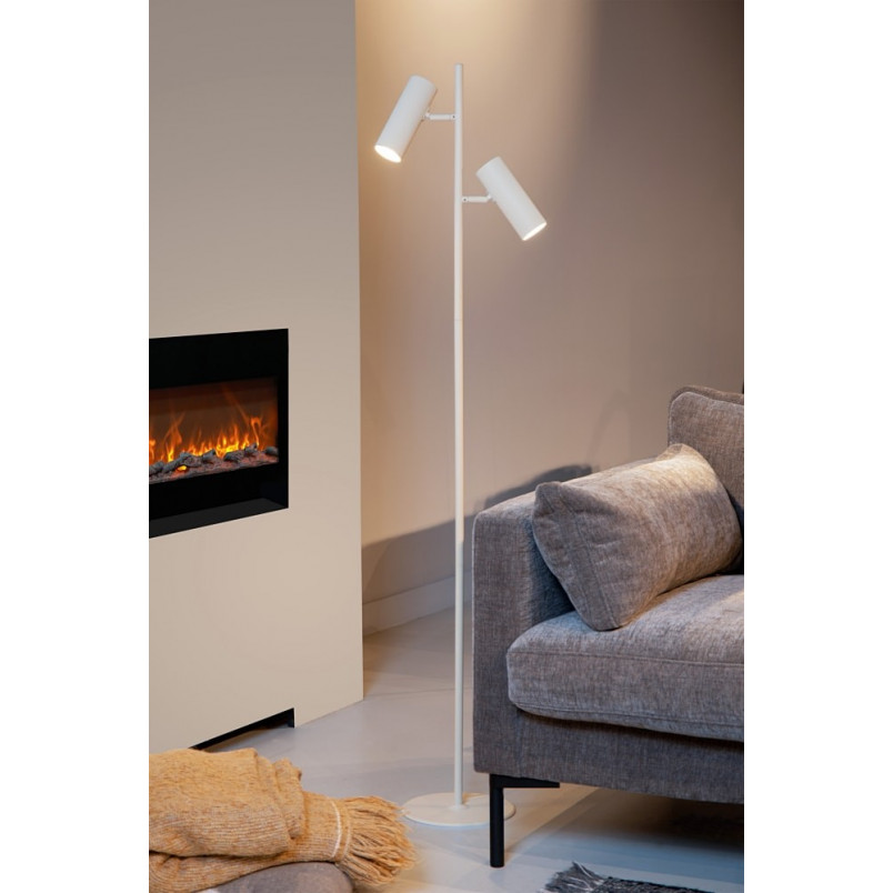 Lampa podłogowa biała Clubs - Lucide | Nowoczesny design