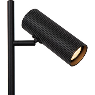 Lampa podłogowa 2 punktowa z regulacją Clubs czarna Lucide