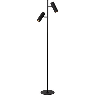 Lampa podłogowa 2 punktowa z regulacją Clubs czarna Lucide
